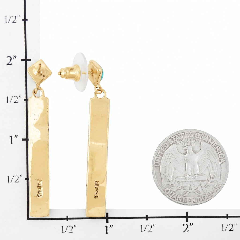 Howlite Earrings GoldCopper E1305-GB-C103