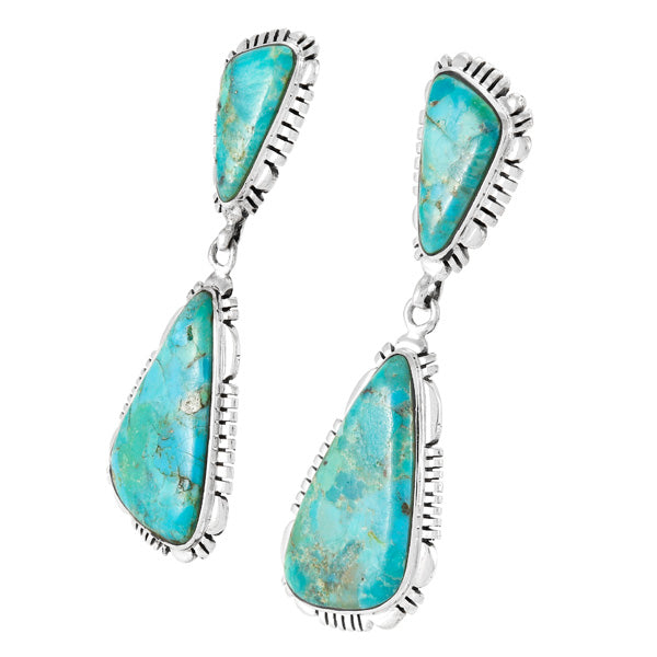 Turquoise Earrings Sterling Silver E1306-C75