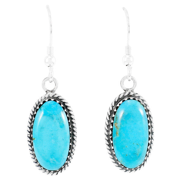 Turquoise Earrings Sterling Silver E1310-C75