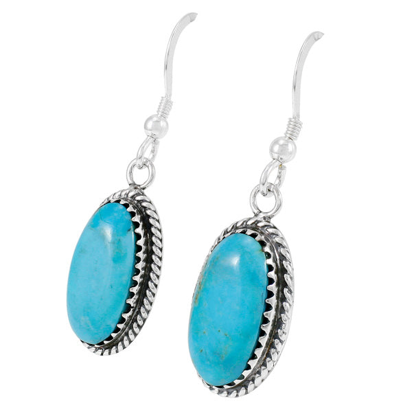 Turquoise Earrings Sterling Silver E1310-C75