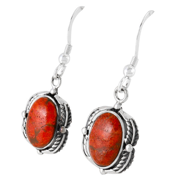 Coral Earrings Sterling Silver E1311-C74