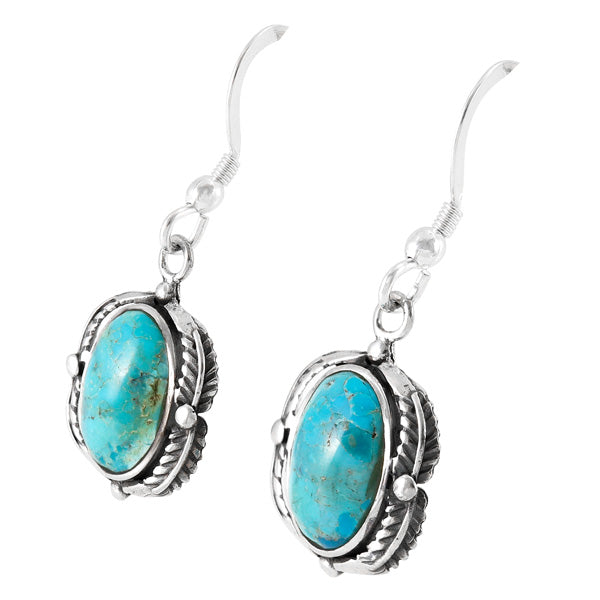 Turquoise Earrings Sterling Silver E1311-C75