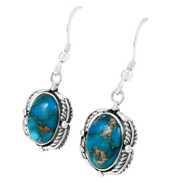 Matrix Turquoise Earrings Sterling Silver E1311-C84