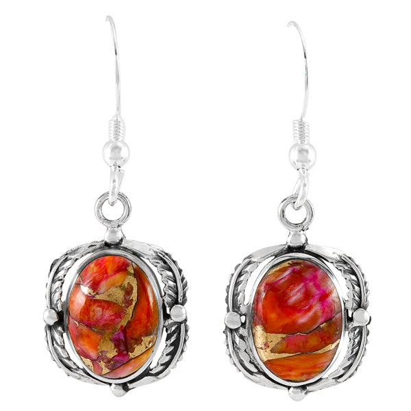 Plum Spiny Earrings Sterling Silver E1311-C92