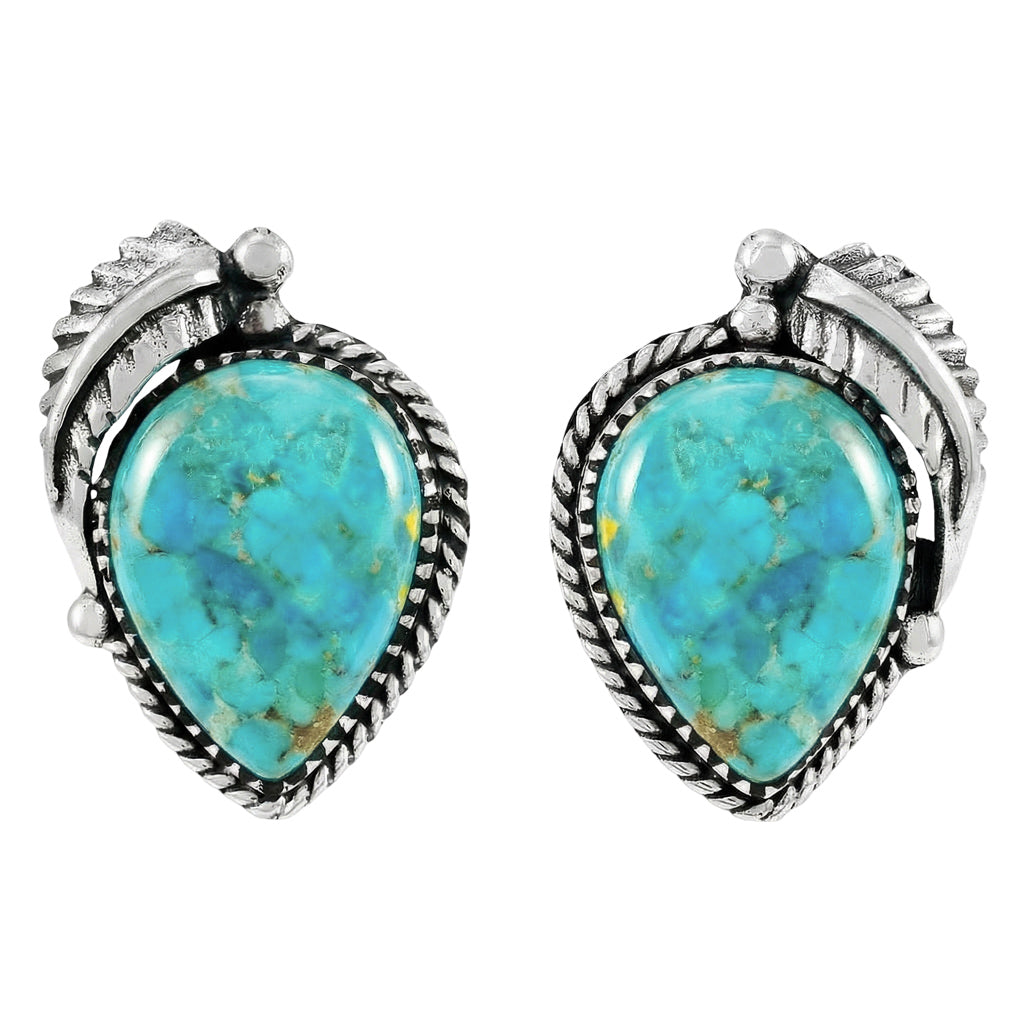 Turquoise Earrings Sterling Silver E1312-C75