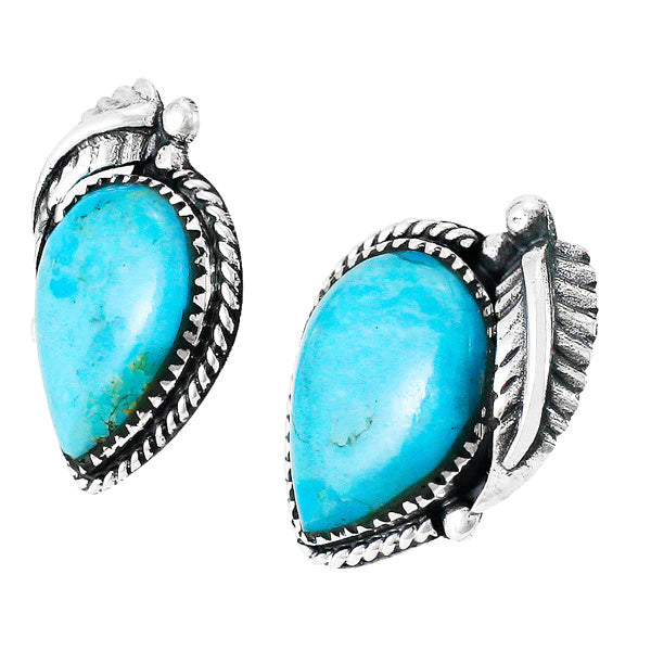Turquoise Earrings Sterling Silver E1312-C75