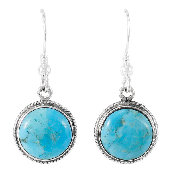 Turquoise Earrings Sterling Silver E1313-C75