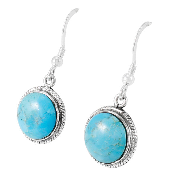 Turquoise Earrings Sterling Silver E1313-C75