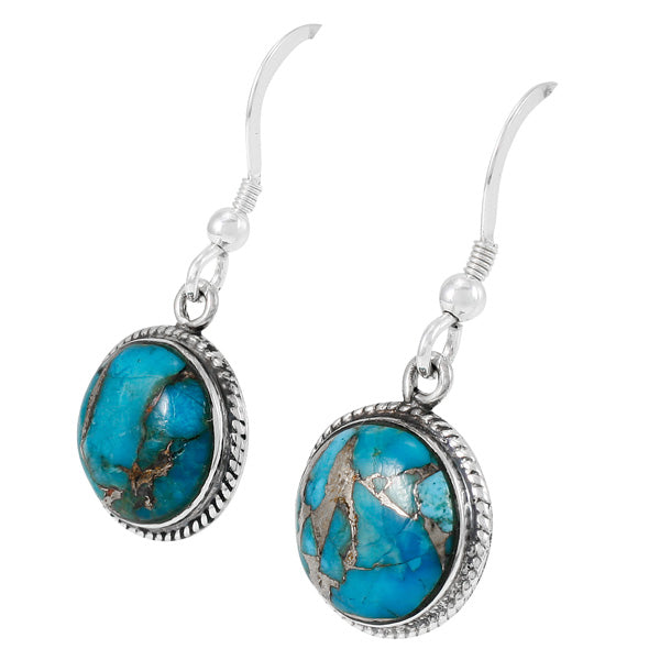 Matrix Turquoise Earrings Sterling Silver E1313-C84
