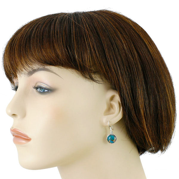 Matrix Turquoise Earrings Sterling Silver E1313-C84