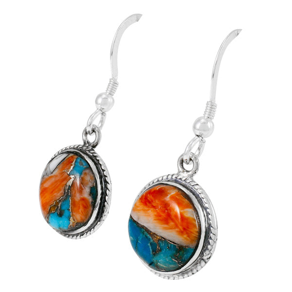 Spiny Turquoise Earrings Sterling Silver E1313-C89