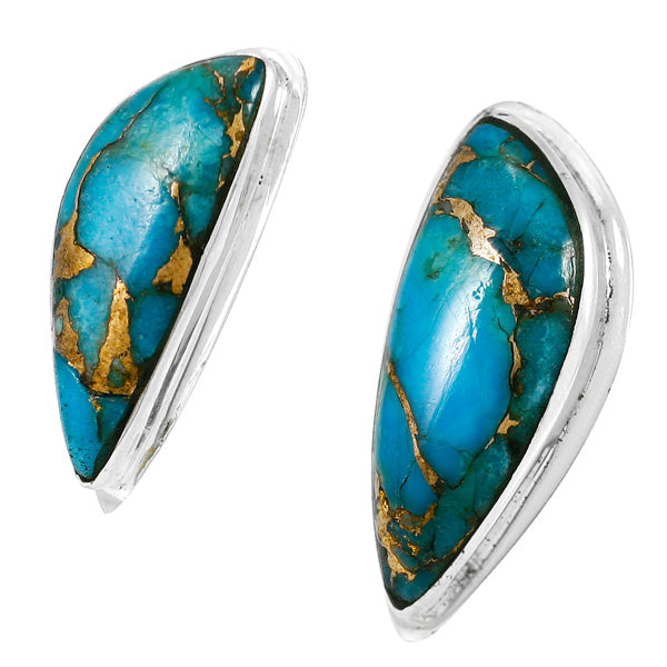 Matrix Turquoise Earrings Sterling Silver E1314-C84