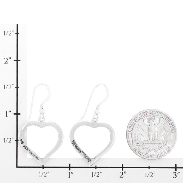 Sterling Silver Heart Earrings Multicolor E1315-C01