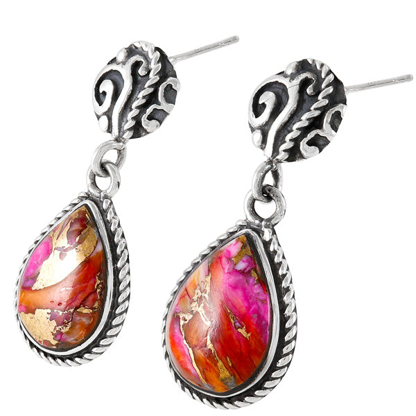 Plum Spiny Earrings Sterling Silver E1317-C92