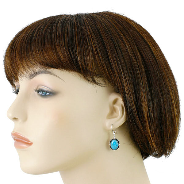 Turquoise Earrings Sterling Silver E1319-C75