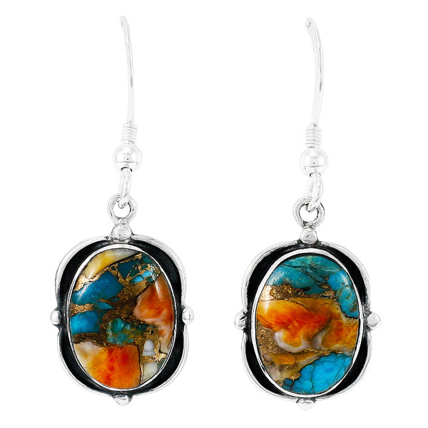 Spiny Turquoise Earrings Sterling Silver E1319-C89
