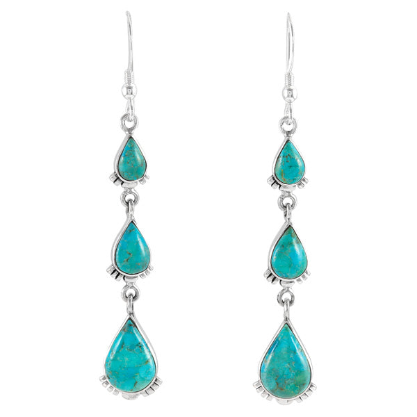 Sterling Silver Earrings Turquoise E1320-C75
