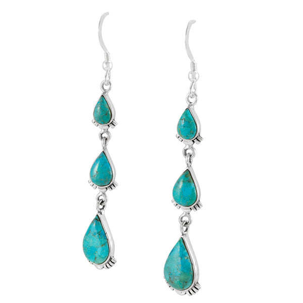 Sterling Silver Earrings Turquoise E1320-C75