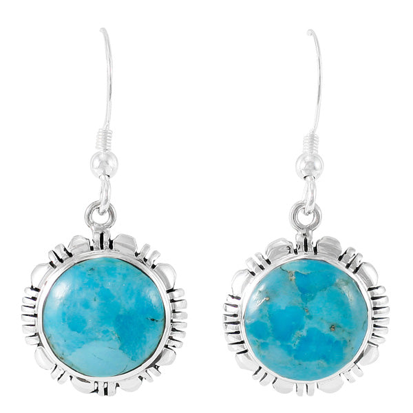 Sterling Silver Earrings Turquoise E1321-C75