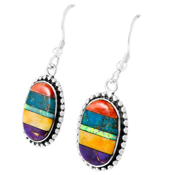Sterling Silver Drop Earrings Turquoise E1323-C00