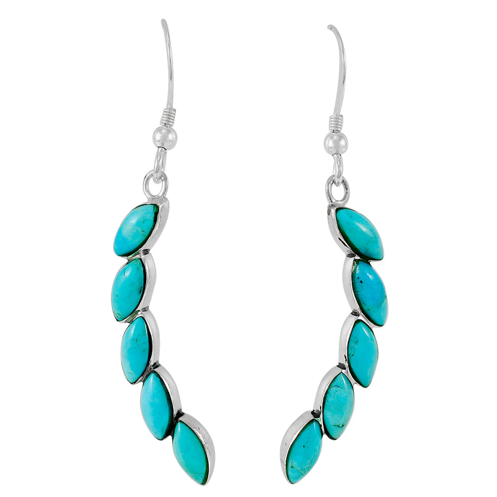 Turquoise Earrings Sterling Silver E1324-C75