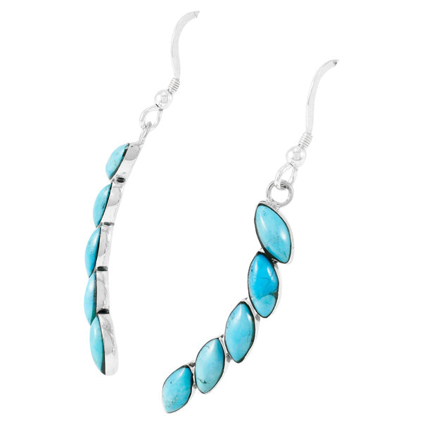 Turquoise Earrings Sterling Silver E1324-C75