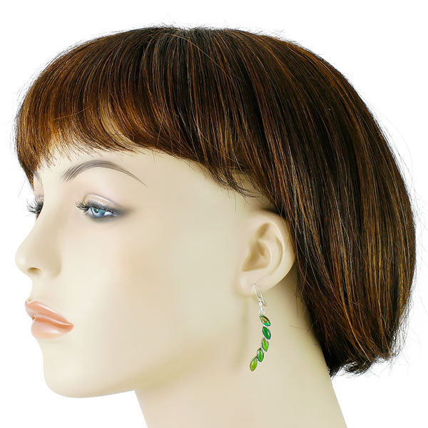 Green Turquoise Earrings Sterling Silver E1324-C76