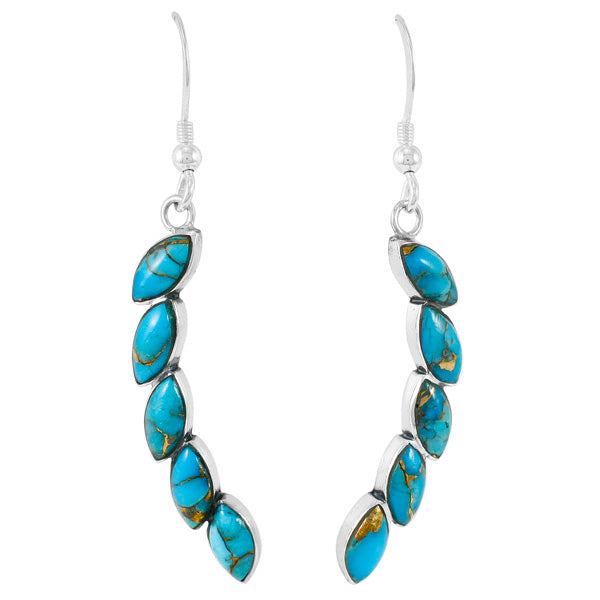 Matrix Turquoise Earrings Sterling Silver E1324-C84