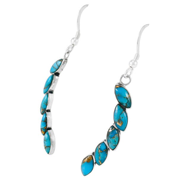 Matrix Turquoise Earrings Sterling Silver E1324-C84
