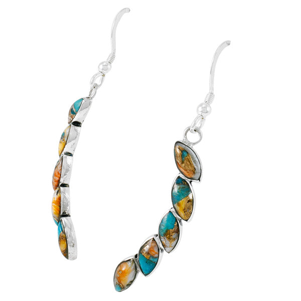 Spiny Turquoise Earrings Sterling Silver E1324-C89
