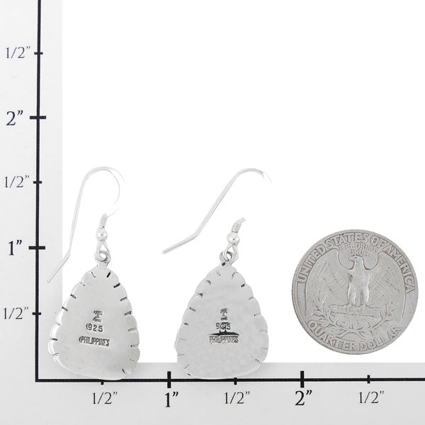 Sterling Silver Drop Earrings Turquoise E1326-C05