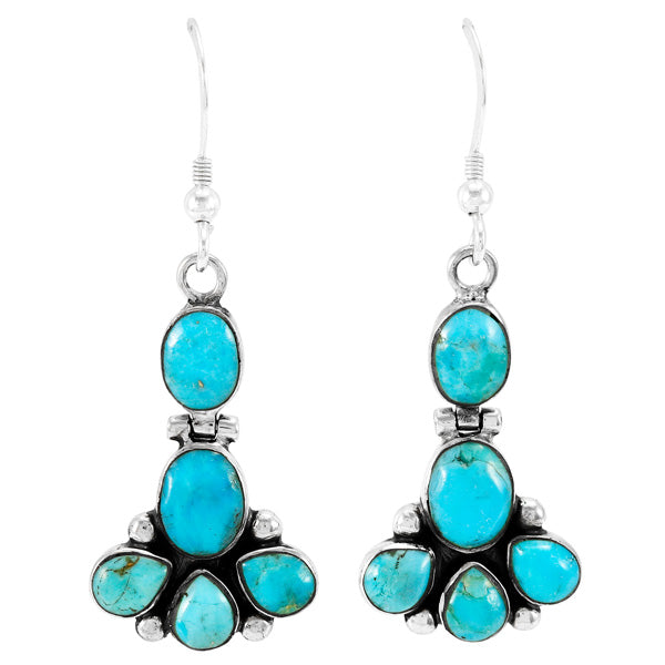 Sterling Silver Earrings Turquoise E1327-C75