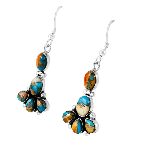 Spiny Turquoise Earrings Sterling Silver E1327-C89