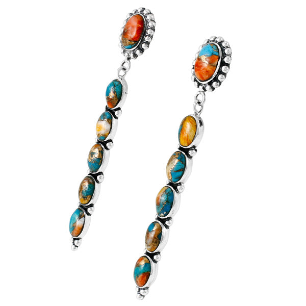 Spiny Turquoise Earrings Sterling Silver E1329-C89