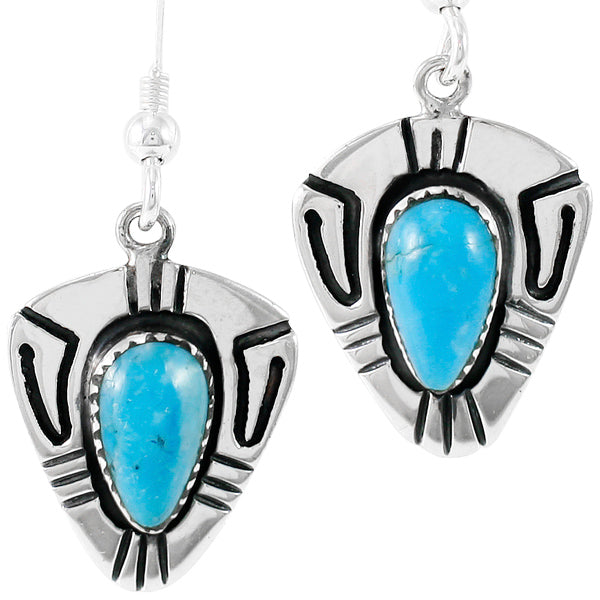 Turquoise Earrings Sterling Silver E1330-C75