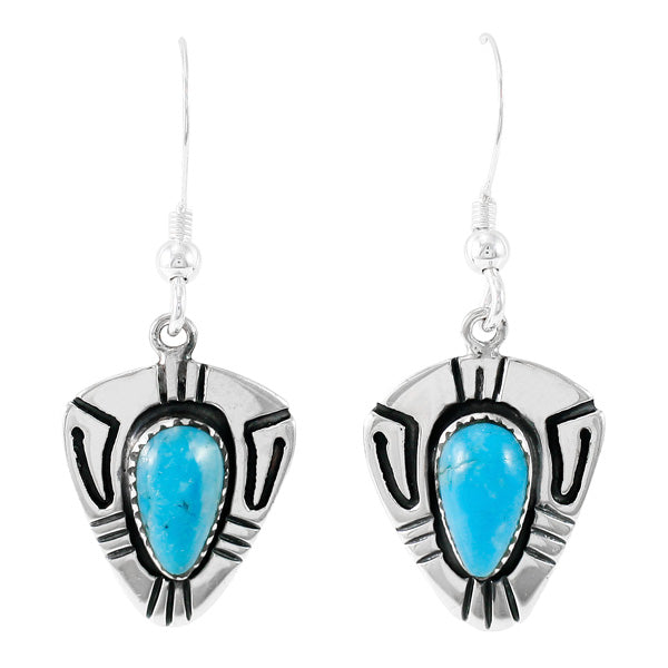 Turquoise Earrings Sterling Silver E1330-C75