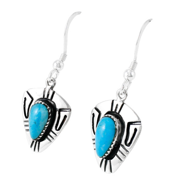 Turquoise Earrings Sterling Silver E1330-C75