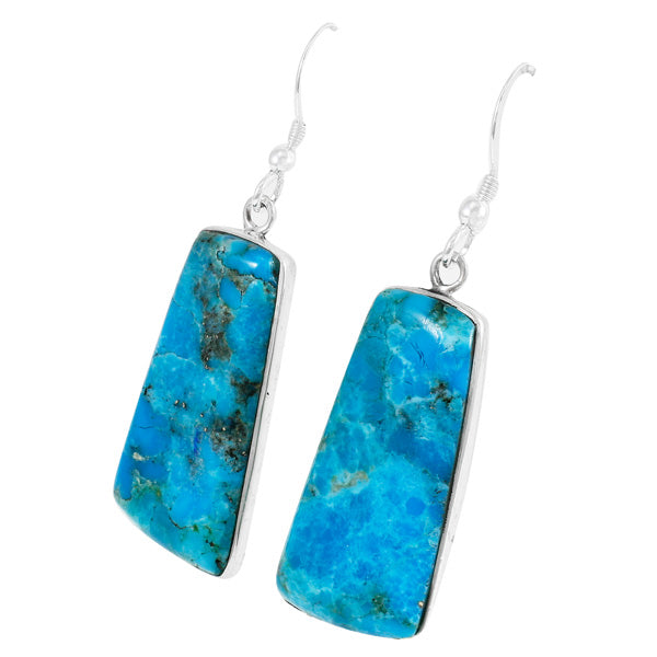 Sterling Silver Drop Earrings Turquoise E1332-C75