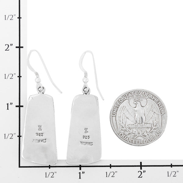 Sterling Silver Drop Earrings Turquoise E1332-C75