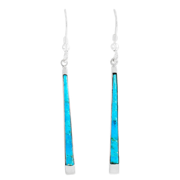 Turquoise Earrings Sterling Silver E1333-C75
