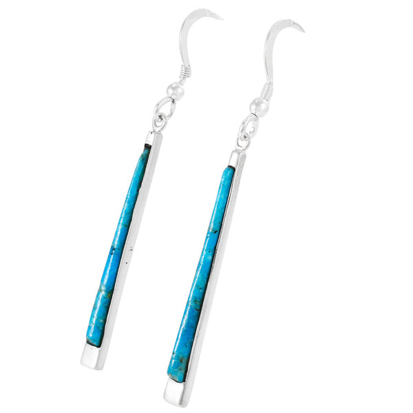 Turquoise Earrings Sterling Silver E1333-C75