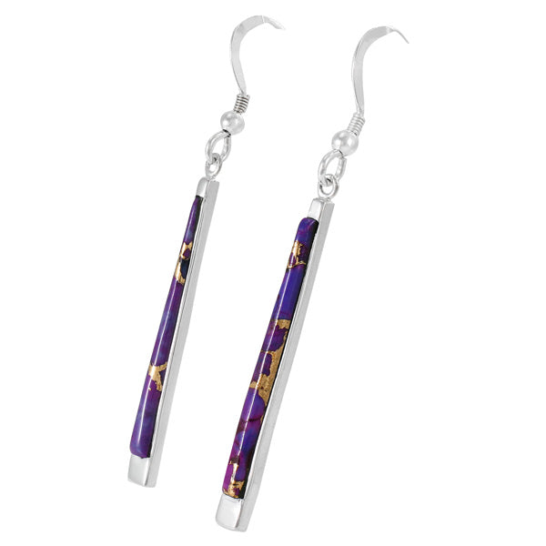Purple Turquoise Earrings Sterling Silver E1333-C77