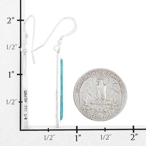 Matrix Turquoise Earrings Sterling Silver E1333-C84