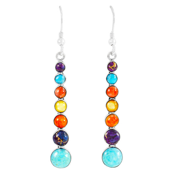 Multicolor Earrings Sterling Silver E1334-C71