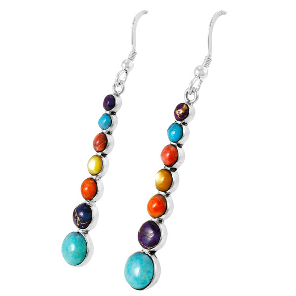 Multicolor Earrings Sterling Silver E1334-C71
