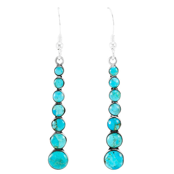 Turquoise Earrings Sterling Silver E1334-C75