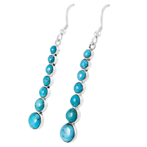 Turquoise Earrings Sterling Silver E1334-C75