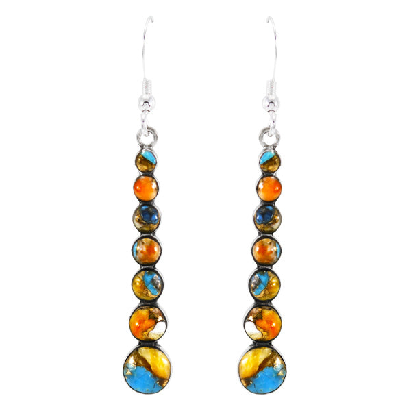 Spiny Turquoise Earrings Sterling Silver E1334-C89