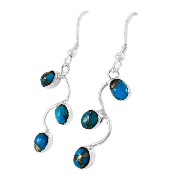 Matrix Turquoise Earrings Sterling Silver E1335-C84