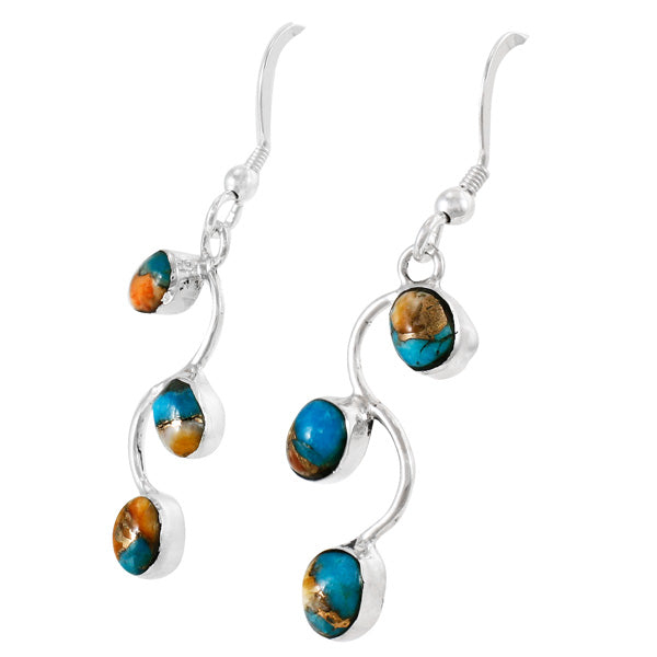 Spiny Turquoise Earrings Sterling Silver E1335-C89